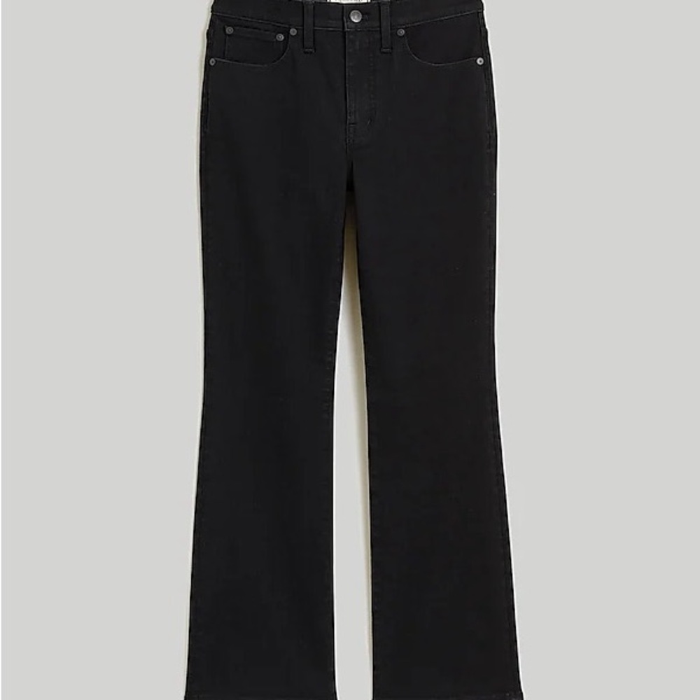 Madewell Kick Out Crop Black Jeans Size 28 - Picture 3 of 6